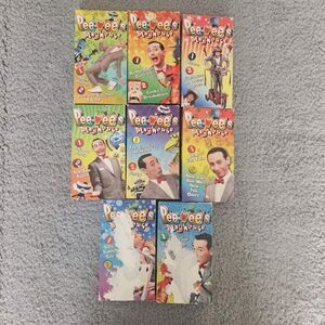 Pee-wees Playhouse VHS Lot of 8 - Volumes 1-6, 8 & 11 1997 90s TV Herman